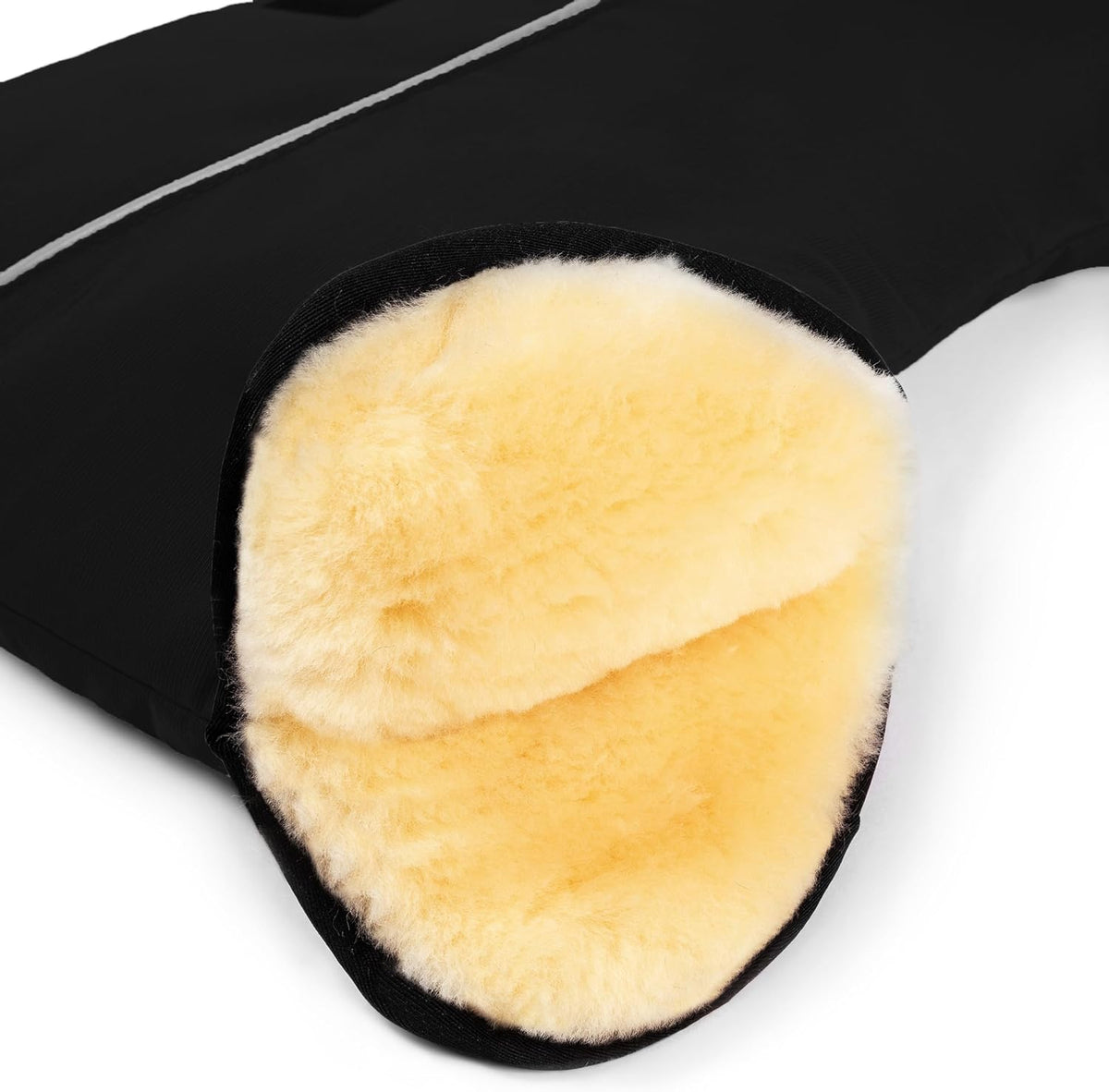 Baby Stroller muff Made of Sheepskin - MOFFY Luxe is The Ideal Hand Warmer for Buggies Made of Medical Fur, Easy to use