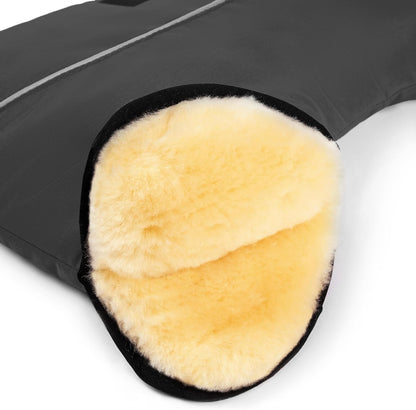 Baby Stroller muff Made of Sheepskin - MOFFY Luxe is The Ideal Hand Warmer for Buggies Made of Medical Fur, Easy to use