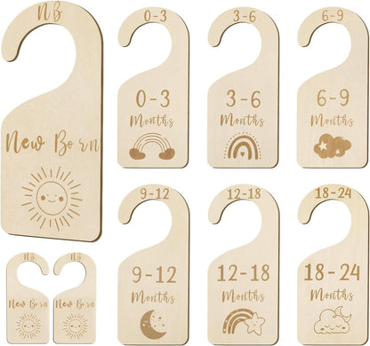 Double Sided Baby Closet Dividers for Newborn to 24 Months, 7 Pcs