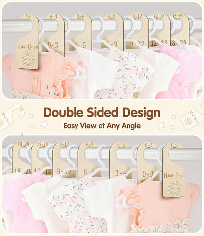 Double Sided Baby Closet Dividers for Newborn to 24 Months, 7 Pcs