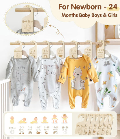Double Sided Baby Closet Dividers for Newborn to 24 Months, 7 Pcs