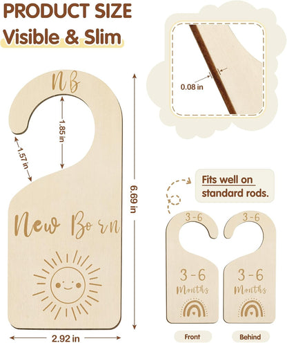 Double Sided Baby Closet Dividers for Newborn to 24 Months, 7 Pcs