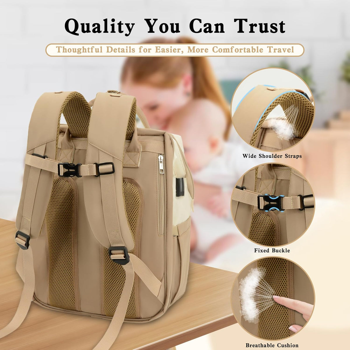 Large Diaper Bag Backpack