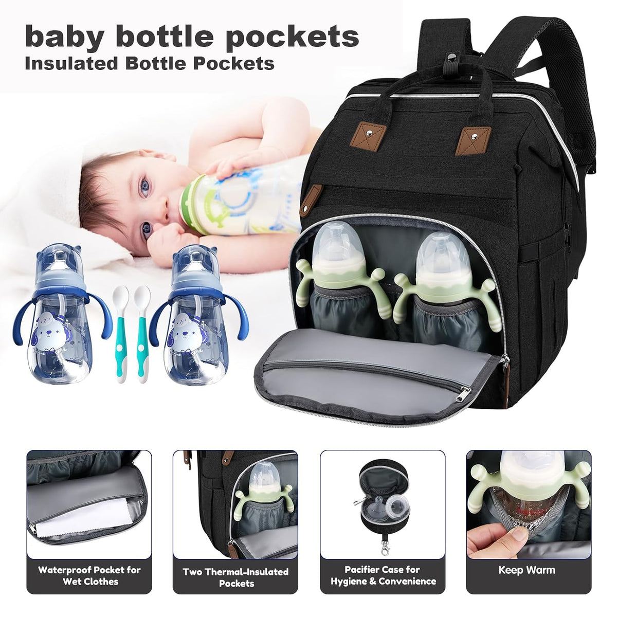 Large Diaper Bag Backpack