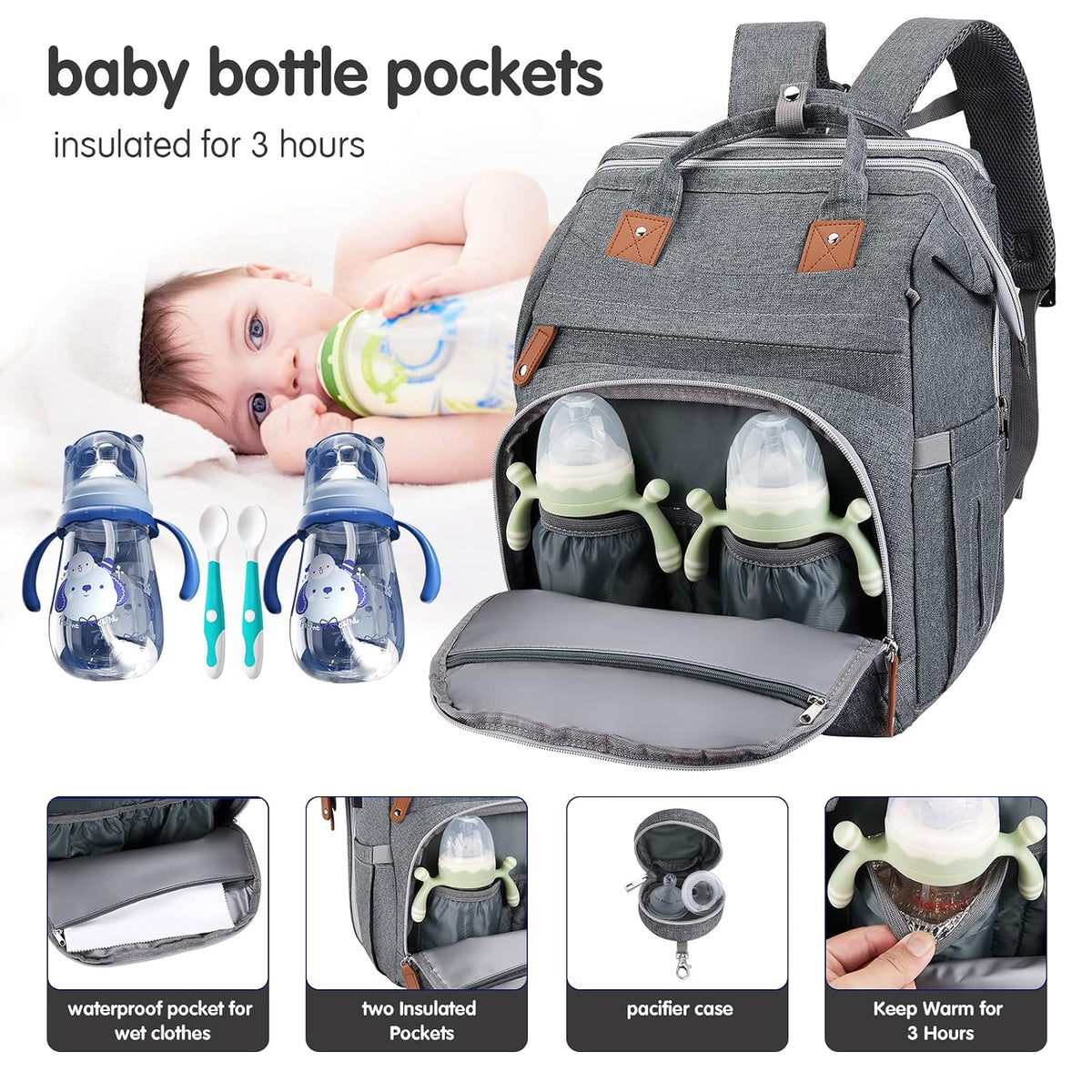 Large Diaper Bag Backpack