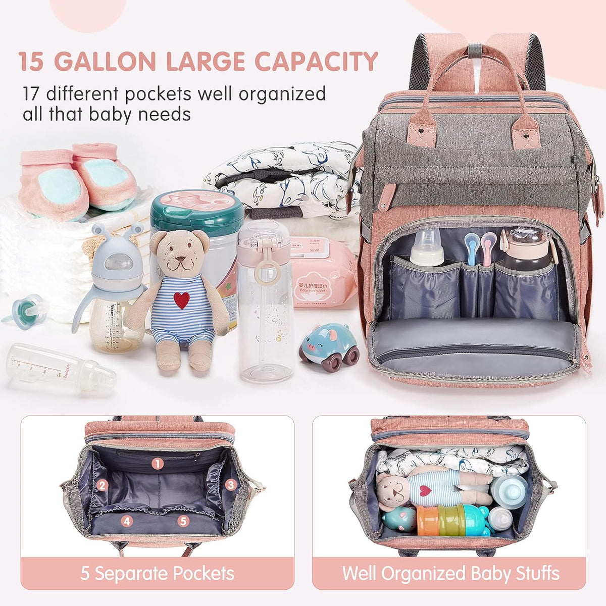 Large Diaper Bag Backpack