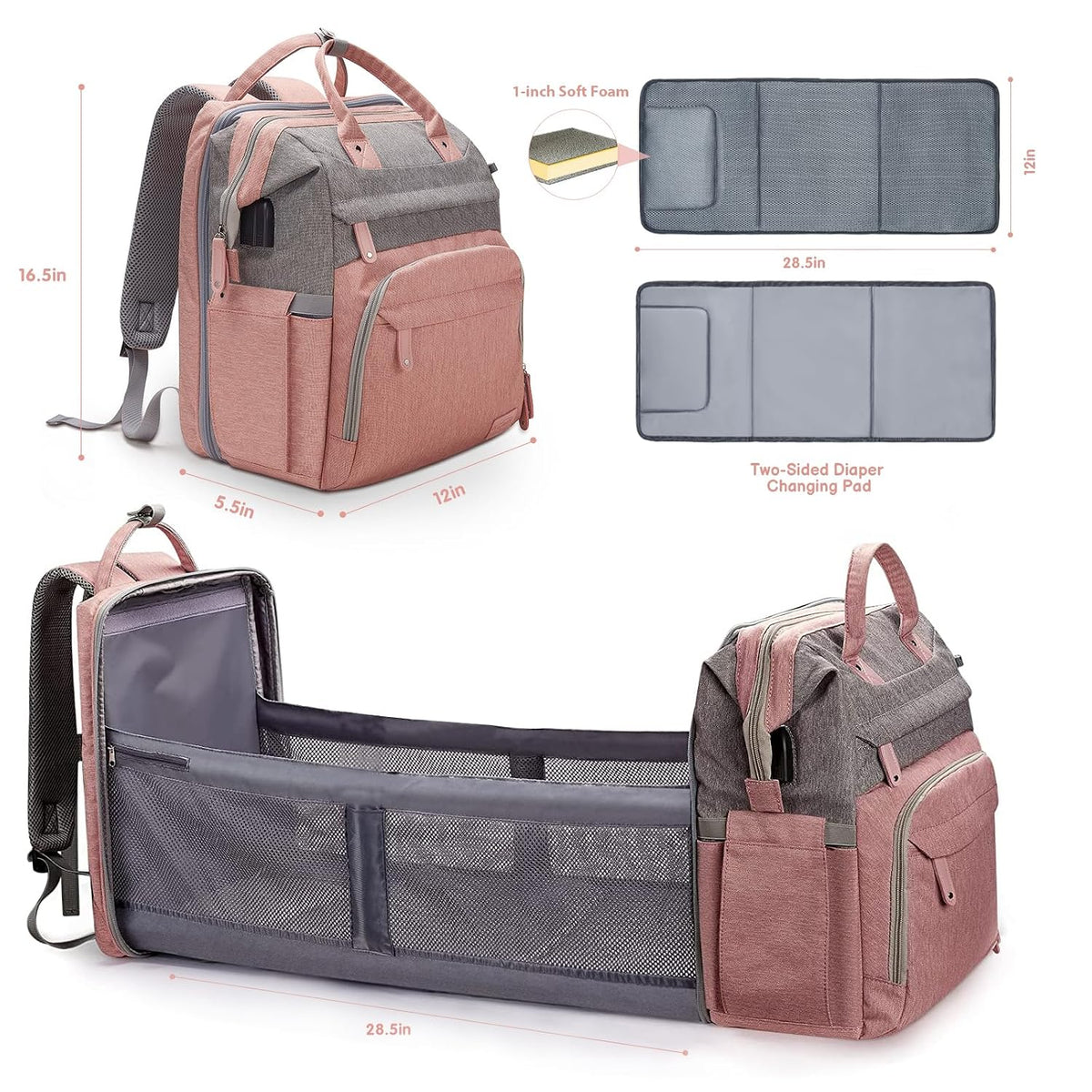 Large Diaper Bag Backpack