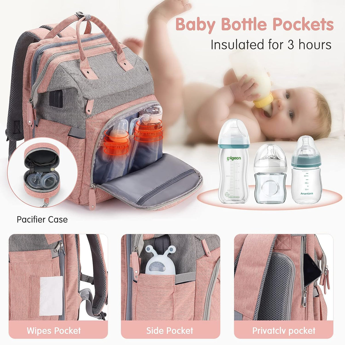 Large Diaper Bag Backpack
