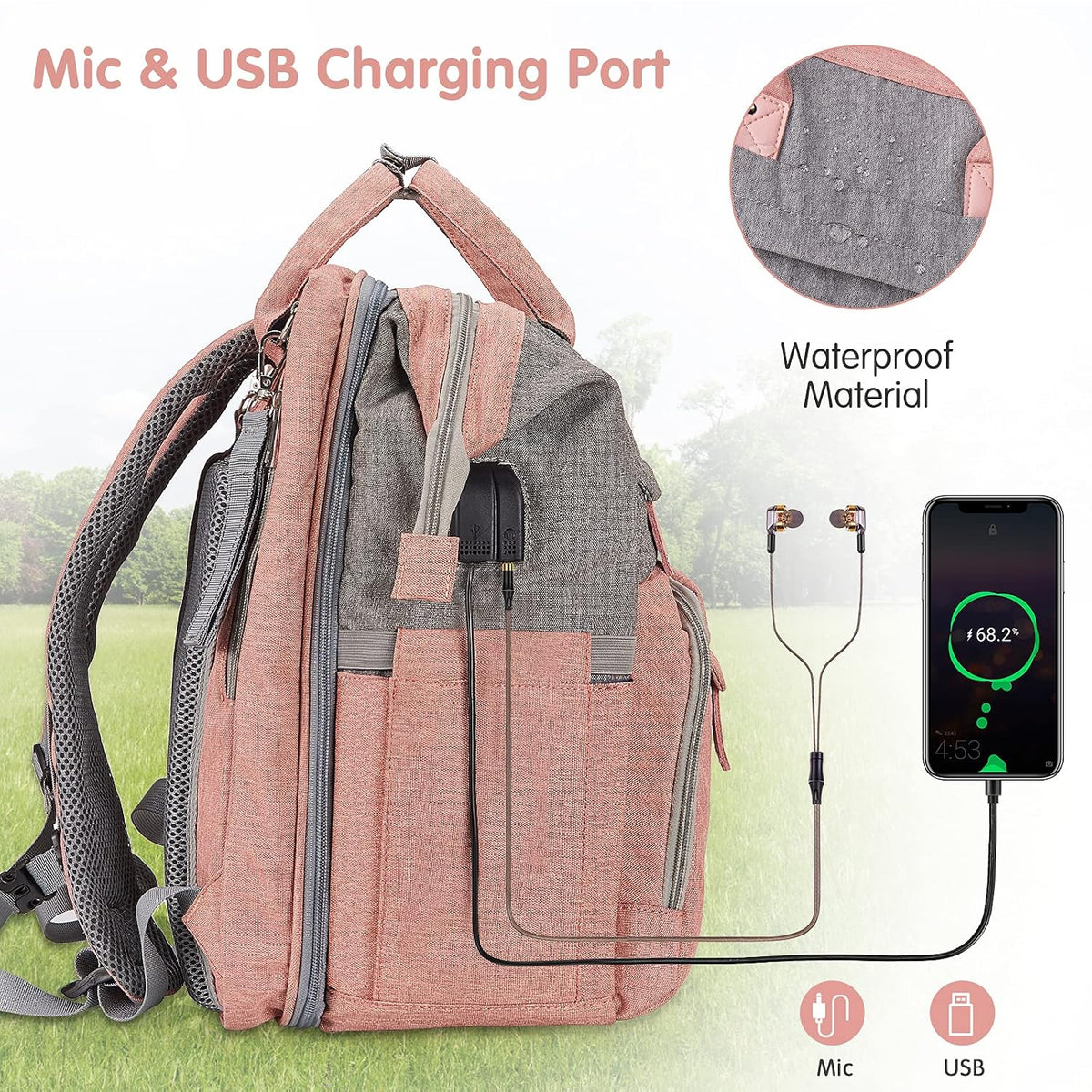 Large Diaper Bag Backpack