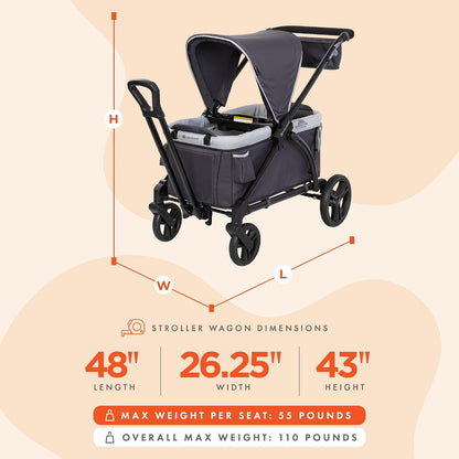 Expedition 2-in-1 Push/Pull Wagon with Canopy, Liberty Midnight - Colors A