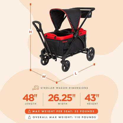 Expedition 2-in-1 Push/Pull Wagon with Canopy, Liberty Midnight - Colors A