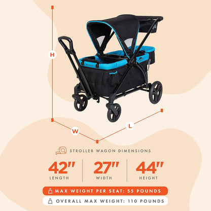 Expedition 2-in-1 Push/Pull Wagon with Canopy, Liberty Midnight - Colors A
