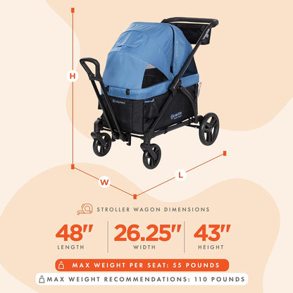 Expedition 2-in-1 Push/Pull Wagon with Canopy, Liberty Midnight - Colors A