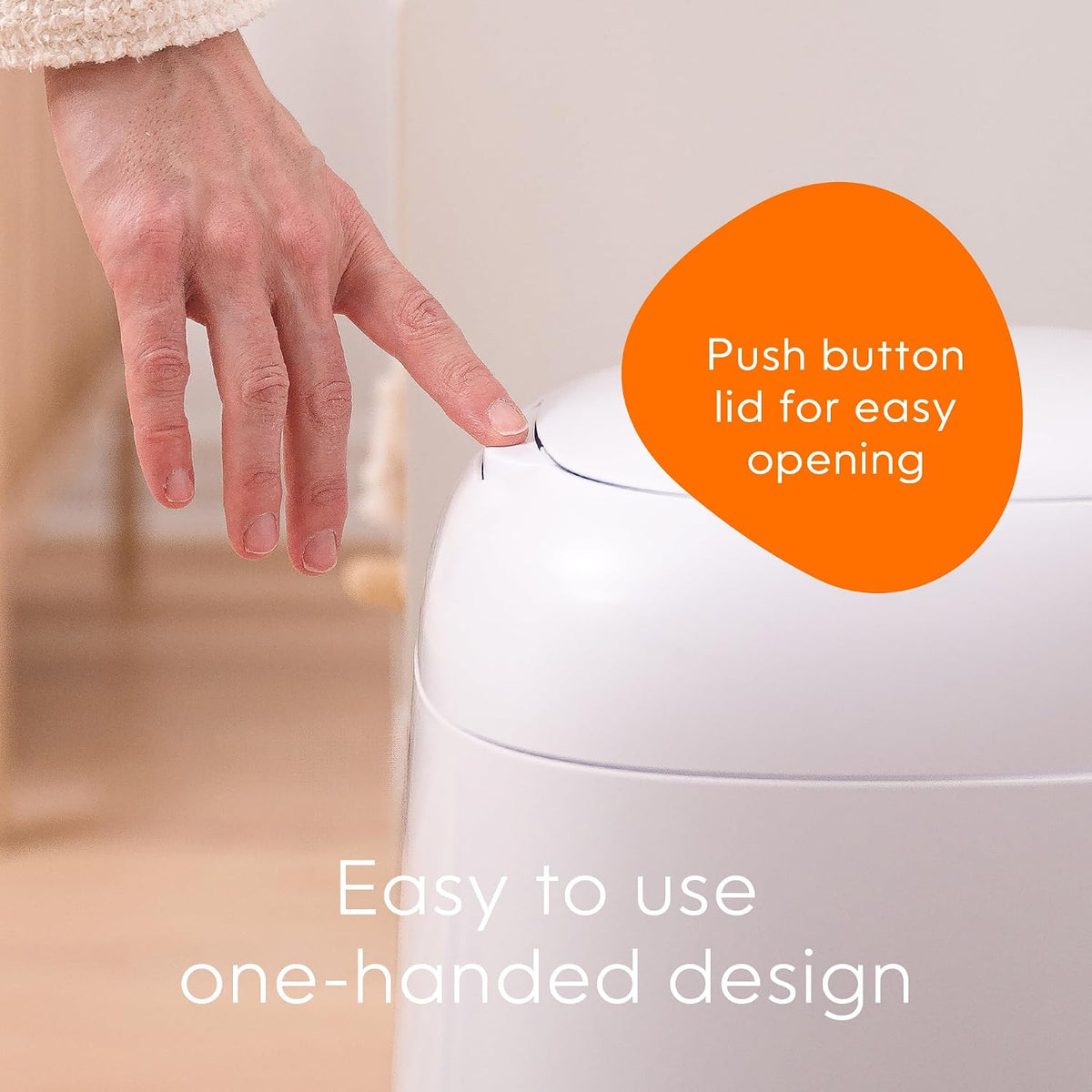 Classic Diaper Pail Gift Set | Push-N-Lock Odor Control | Includes Starter Refill and Jumbo+ Refill | Holds up to 1,245 Newborn Diapers | Baby Registry Must-Have
