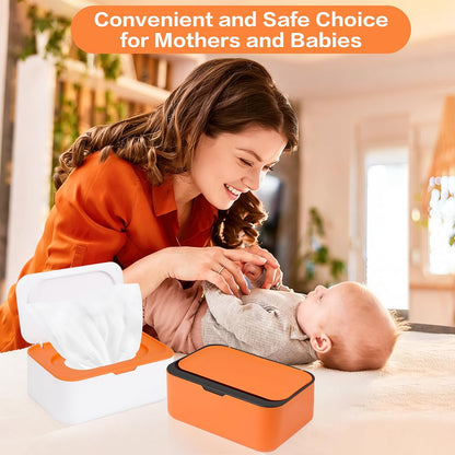 2Pcs Wipe Dispenser Reusable Baby Wipe Holder Container (Blue/Gray)