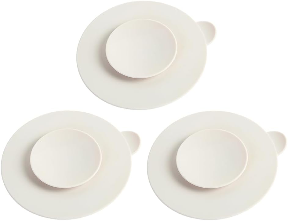 Suction Plates Double Sided Suction Cups Plate Cup s Silicone Utensil Rest 3pcs Silicone Double Sided s Utensil Rest Sucker Pads