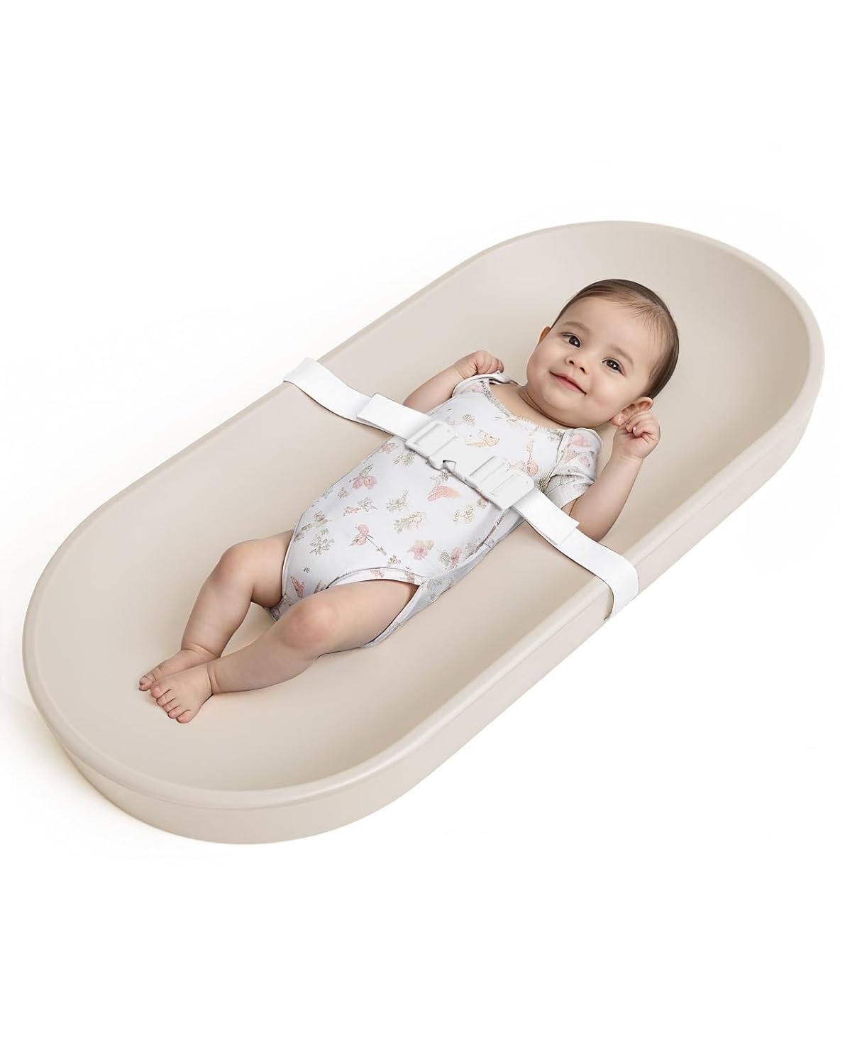 Baby Changing Pad for Dresser - Wipeable & with Restraining Belt