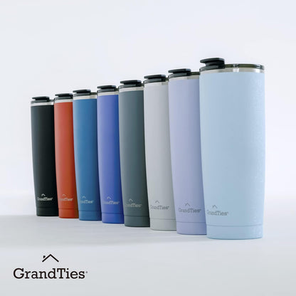 Insulated Coffee Tumbler Cup w/Tritan Lid | Leak Proof, Reusable, Double Walled Vacuum Stainless Steel Water Bottle Travel Mug | Thermal Cups for Hot and Cold Drinks | 20oz | Periwinkle