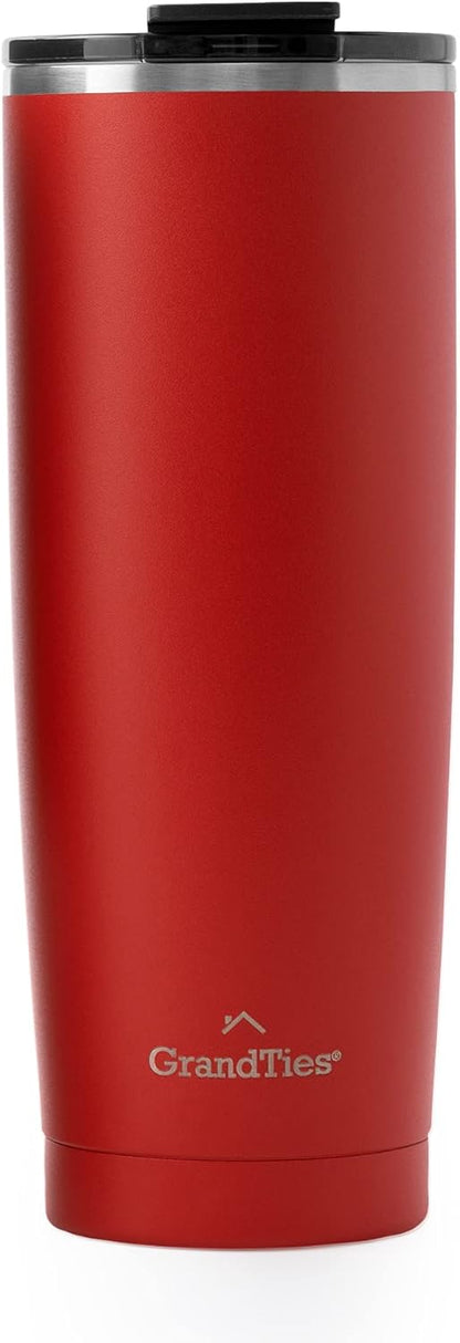 Insulated Coffee Tumbler Cup w/Tritan Lid | Leak Proof, Reusable, Double Walled Vacuum Stainless Steel Water Bottle Travel Mug | Thermal Cups for Hot and Cold Drinks | 20oz | Periwinkle