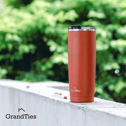 Insulated Coffee Tumbler Cup w/Tritan Lid | Leak Proof, Reusable, Double Walled Vacuum Stainless Steel Water Bottle Travel Mug | Thermal Cups for Hot and Cold Drinks | 20oz | Periwinkle