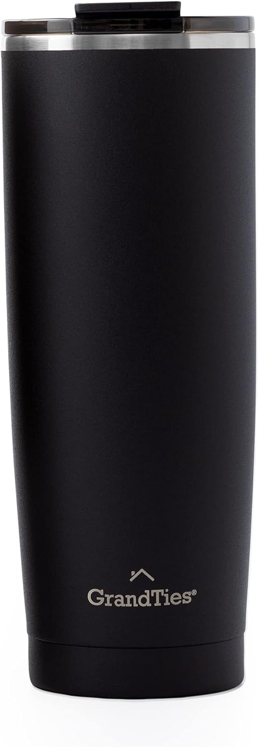 Insulated Coffee Tumbler Cup w/Tritan Lid | Leak Proof, Reusable, Double Walled Vacuum Stainless Steel Water Bottle Travel Mug | Thermal Cups for Hot and Cold Drinks | 20oz | Periwinkle