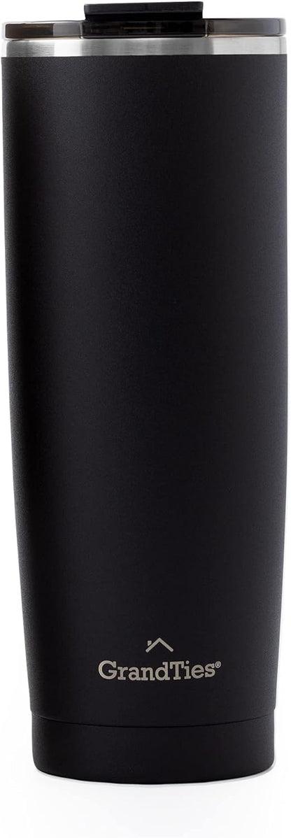 Insulated Coffee Tumbler Cup w/Tritan Lid | Leak Proof, Reusable, Double Walled Vacuum Stainless Steel Water Bottle Travel Mug | Thermal Cups for Hot and Cold Drinks | 20oz | Periwinkle