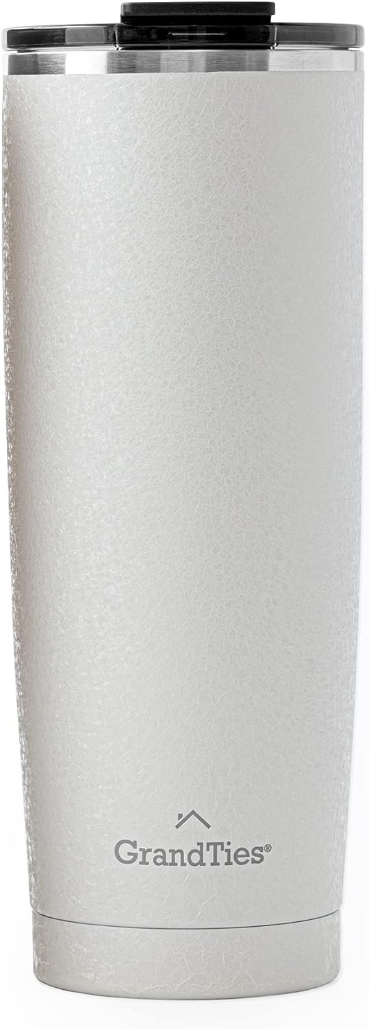 Insulated Coffee Tumbler Cup w/Tritan Lid | Leak Proof, Reusable, Double Walled Vacuum Stainless Steel Water Bottle Travel Mug | Thermal Cups for Hot and Cold Drinks | 20oz | Periwinkle