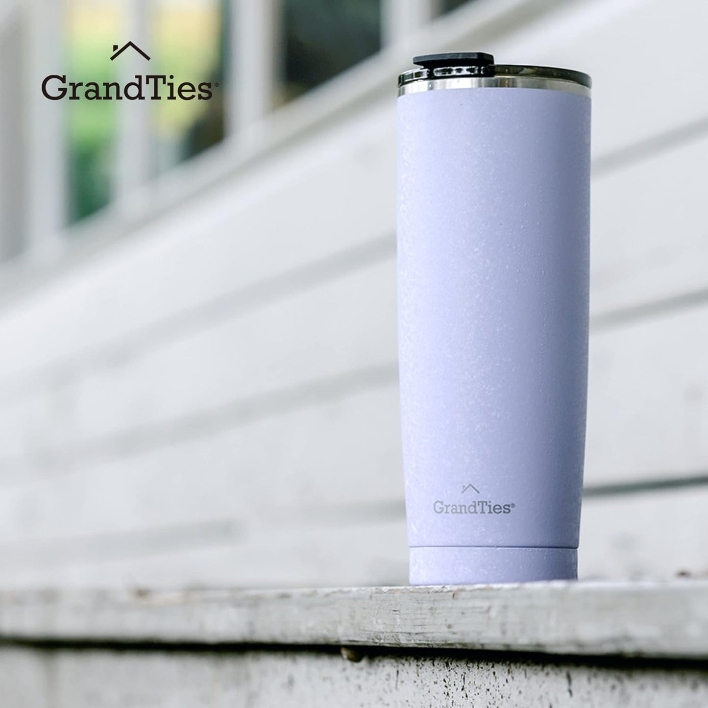 Insulated Coffee Tumbler Cup w/Tritan Lid | Leak Proof, Reusable, Double Walled Vacuum Stainless Steel Water Bottle Travel Mug | Thermal Cups for Hot and Cold Drinks | 20oz | Periwinkle