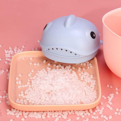 Baby Rinse Cup, Cute Cartoon Fish Baby Bath Rinser Baby Rinser Pail Shampoo Rinser, Newborn Bath Shower Wash Hair Cup for Rotecting Infant Eyes