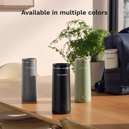 SuperFast Portable Bottle Warmer 3x Faster than Others, Travel Milk Formula Warmer with 4 Temperature Settings, 9oz Capacity, USB Rechargeable, Safe & Even Heating, No Adapters, Sage Green