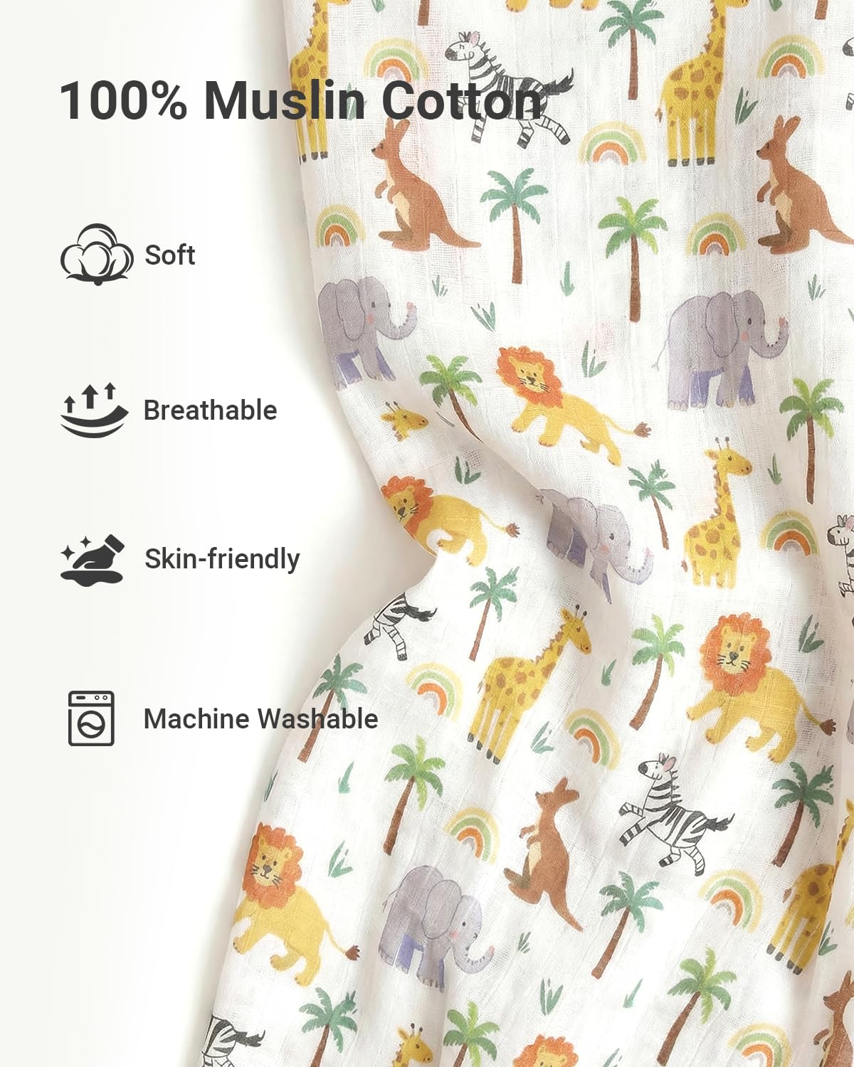 Car Seat Cover Baby Girl, 100% Cotton Muslin Infant Carseat Canopy