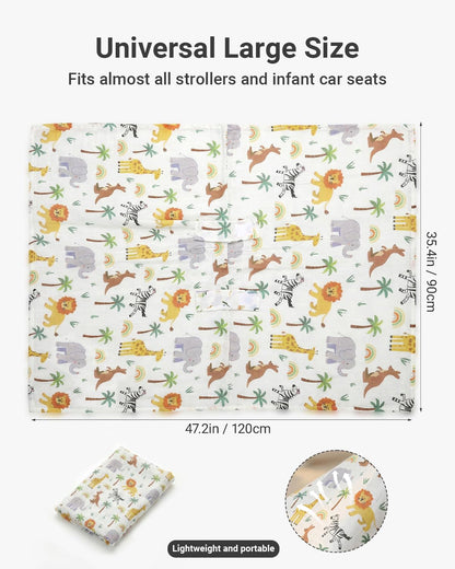 Car Seat Cover Baby Girl, 100% Cotton Muslin Infant Carseat Canopy