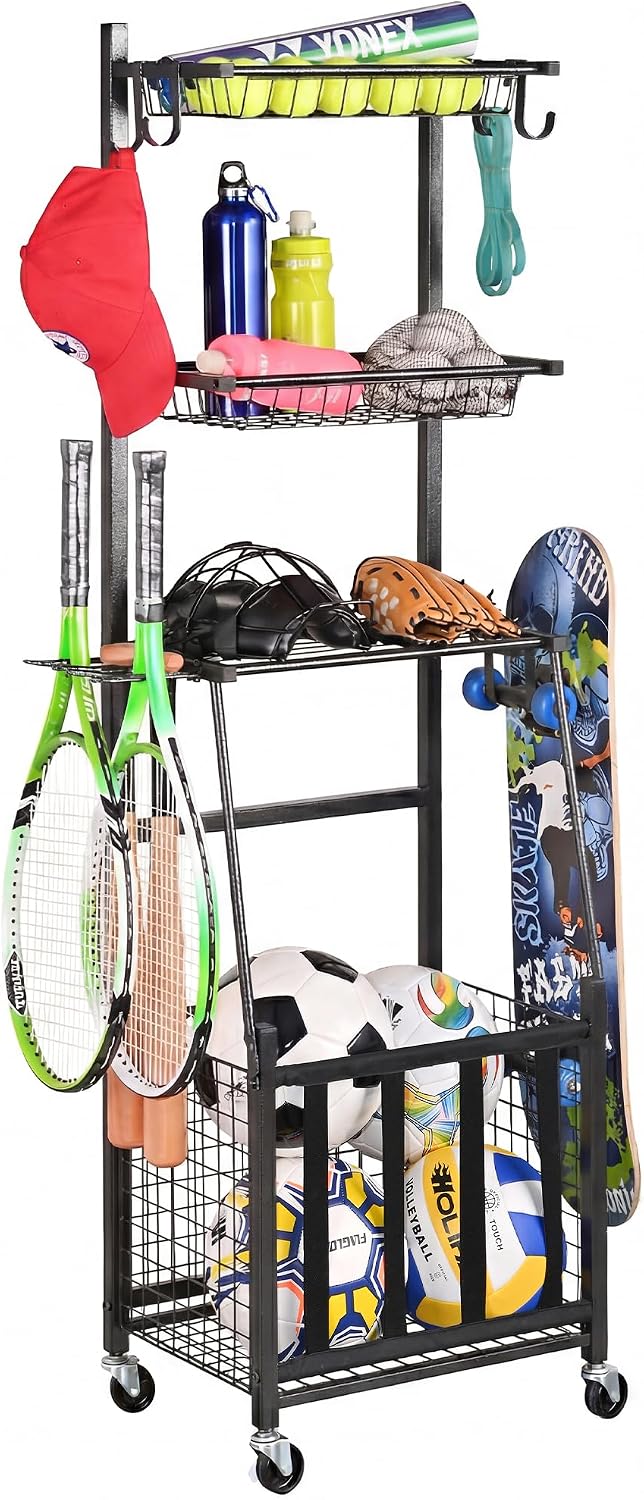 Sports Equipment Storage for Garage, Ball Storage Organizer