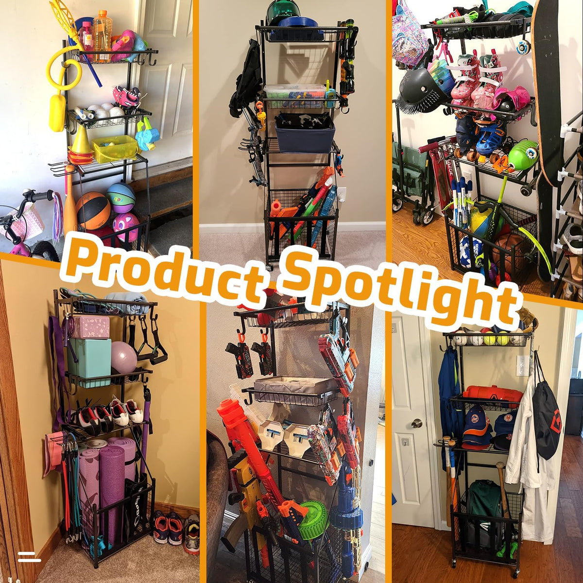 Sports Equipment Storage for Garage, Ball Storage Organizer