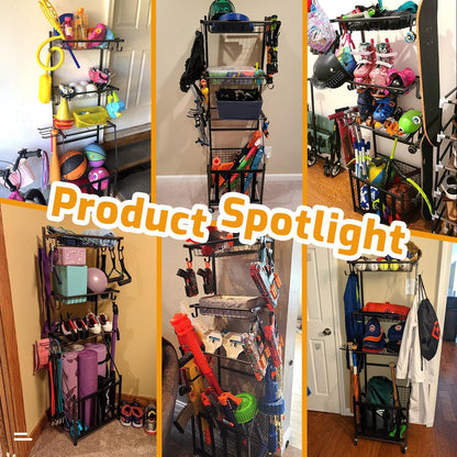 Sports Equipment Storage for Garage, Ball Storage Organizer