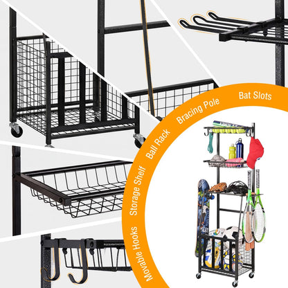 Sports Equipment Storage for Garage, Ball Storage Organizer