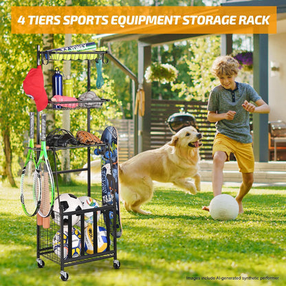 Sports Equipment Storage for Garage, Ball Storage Organizer
