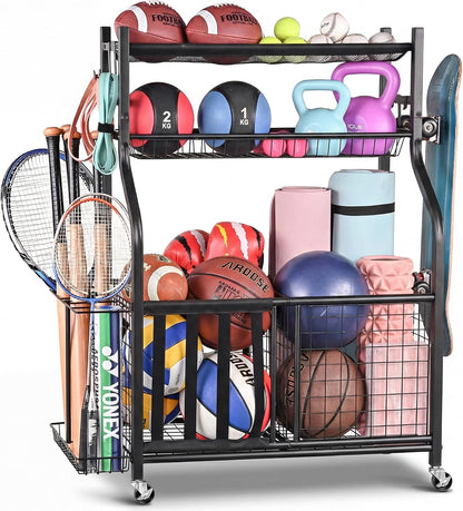Sports Equipment Storage for Garage, Ball Storage Organizer