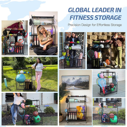 Sports Equipment Storage for Garage, Ball Storage Organizer