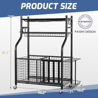 Sports Equipment Storage for Garage, Ball Storage Organizer