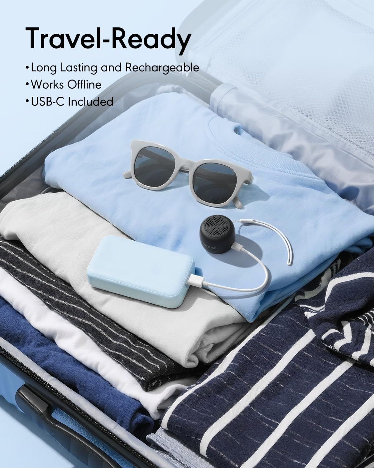 FLOWTUNE Sound Machine White Noise Machine for Baby Adults, 18 Non-looping Sounds, Timer, Memory Function, Portable Sleep Sound Therapy Gift (Black)