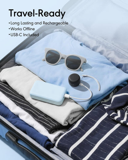 FLOWTUNE Sound Machine White Noise Machine for Baby Adults, 18 Non-looping Sounds, Timer, Memory Function, Portable Sleep Sound Therapy Gift (Black)