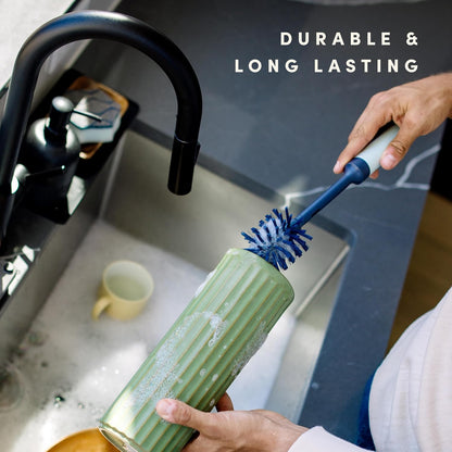 Brite Limited Edition 2-in-1 Straw and Bottle Brush Set, Sleek and Stylish Bottle Cleaner Brush with 360-Degree Bristles and Hidden Straw Brush