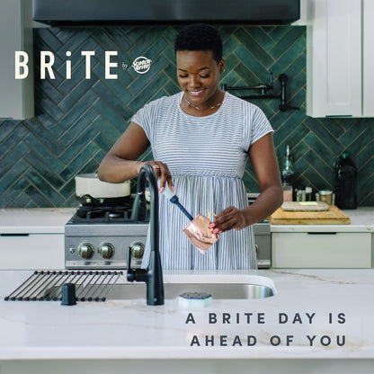 Brite Limited Edition 2-in-1 Straw and Bottle Brush Set, Sleek and Stylish Bottle Cleaner Brush with 360-Degree Bristles and Hidden Straw Brush