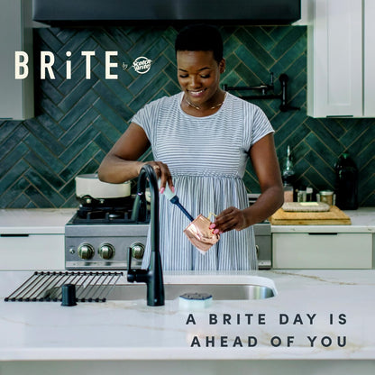 Brite Limited Edition 2-in-1 Straw and Bottle Brush Set, Sleek and Stylish Bottle Cleaner Brush with 360-Degree Bristles and Hidden Straw Brush