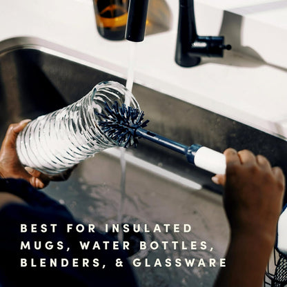 Brite Limited Edition 2-in-1 Straw and Bottle Brush Set, Sleek and Stylish Bottle Cleaner Brush with 360-Degree Bristles and Hidden Straw Brush