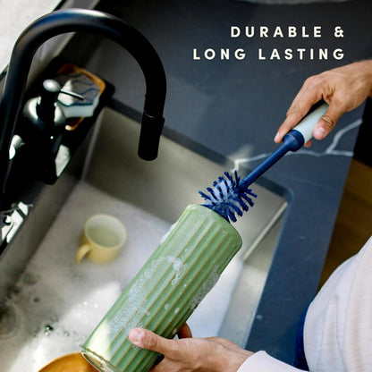Brite Limited Edition 2-in-1 Straw and Bottle Brush Set, Sleek and Stylish Bottle Cleaner Brush with 360-Degree Bristles and Hidden Straw Brush