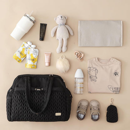 Asha Diaper Bag Tote For Daily Use, Travel Shoulder Diaper Bag With Long Strap