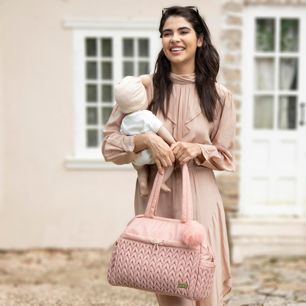 Asha Diaper Bag Tote For Daily Use, Travel Shoulder Diaper Bag With Long Strap