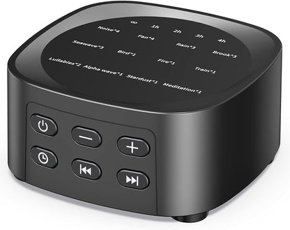 Sleep White Noise Sound Machines with 25 Soothing Sounds 36 Volume Levels 5 Timers Visible Sound Catalog Portable Size Memory Function for Home Office and Travel